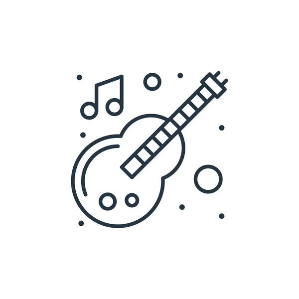Икона Вектора Гитары Гитарный Инсульт Гитарный Линейный Символ Использования Веб — стоковый вектор
