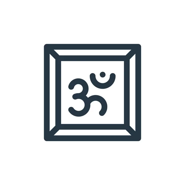 Hinduism Vector Icon Hinduism Editable Stroke Hinduism Linear Symbol Use — Stock Vector