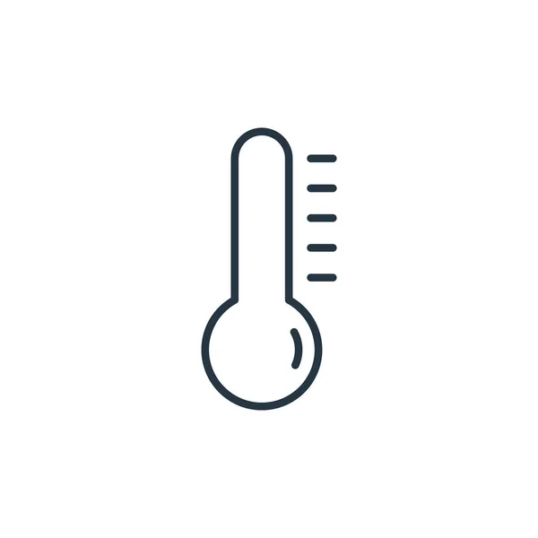 Icône Vecteur Thermomètre Coup Modifiable Thermomètre Thermomètre Symbole Linéaire Pour — Image vectorielle