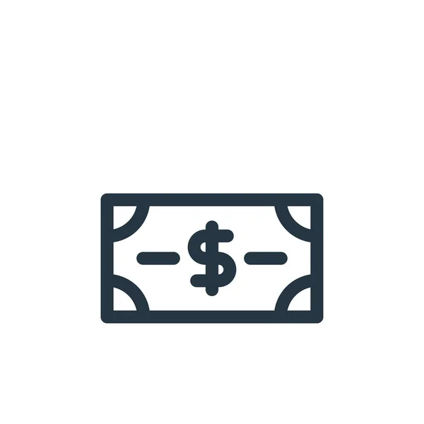 マネー ベクトル アイコン お金編集可能ストローク ウェブやモバイルアプリロゴ印刷メディアに使われるお金の線形記号です 細い線のイラスト ベクトル絶縁外形図面 — ストックベクタ
