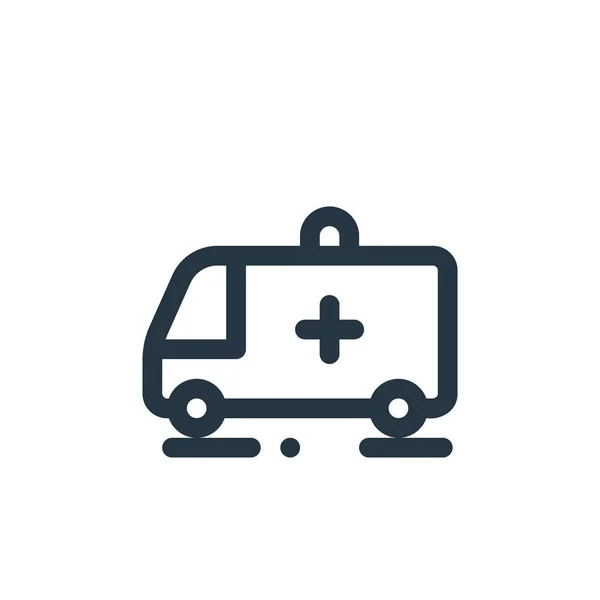 Rettungswagen Vektor Symbol Krankenwagen Bearbeiten Schlaganfall Lineares Symbol Für Den — Stockvektor