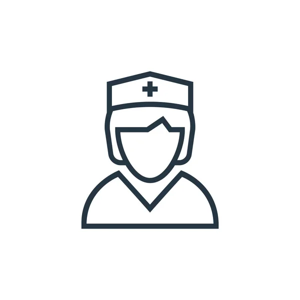 Nurse Vector Icon Nurse Editable Stroke Nurse Linear Symbol Use — Stock Vector