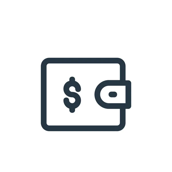 Plånboksvektorikon Plånboksredigerbar Stroke Plånbokslinjär Symbol För Användning Webb Och Mobilappar — Stock vektor