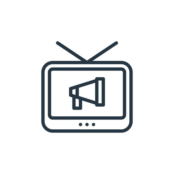 Fernseh Vektorsymbol Fernsehen Editierbarer Schlaganfall Lineares Fernsehsymbol Für Den Einsatz — Stockvektor