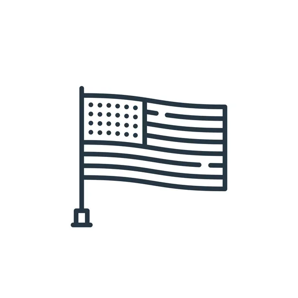 Stany Zjednoczone Ameryki Wektorowej Ikony Stany Zjednoczone Ameryki Edytowalny Udar — Wektor stockowy