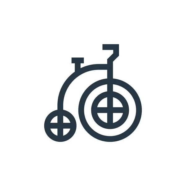 Ícone Vetor Bicicleta Acidente Vascular Cerebral Editável Símbolo Linear Bicicleta — Vetor de Stock