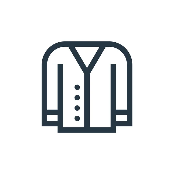 Icona Del Vettore Cardigan Cardigan Modificabile Ictus Cardigan Simbolo Lineare — Vettoriale Stock