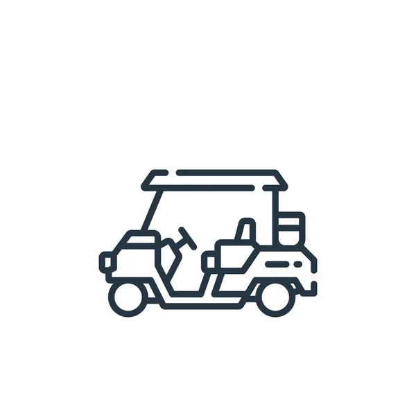 Icono Del Vector Del Carrito Golf Carrito Golf Editable Golpe — Vector de stock