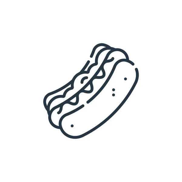 Hotdog Vectoricoon Hot Dog Bewerkbare Beroerte Hot Dog Lineair Symbool — Stockvector