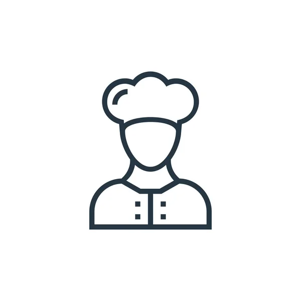 Chef Vector Icono Golpe Editable Del Chef Chef Símbolo Lineal — Vector de stock