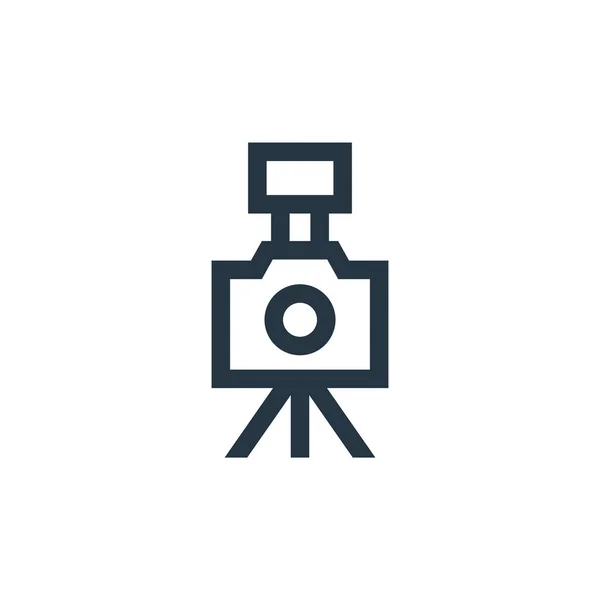 Icône Vectorielle Caméra Course Modifiable Par Caméra Symbole Linéaire Caméra — Image vectorielle