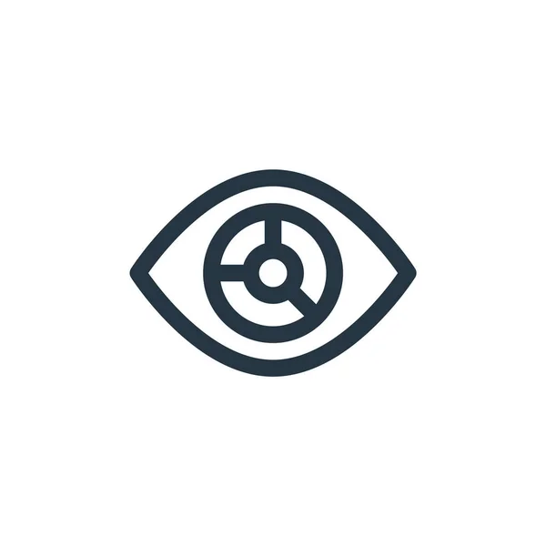 Görselleştirme Vektör Simgesi Gözünde Canlandırılabilir Felç Web Mobil Uygulamalarda Logoda — Stok Vektör