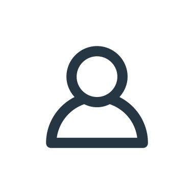 kullanıcı vektör simgesi. kullanılabilir felç. Web ve mobil uygulamalarda kullanmak için kullanıcı doğrusal sembolü, logo, yazdırma ortamı. İnce çizgili çizim. Vektör izole çizimi.