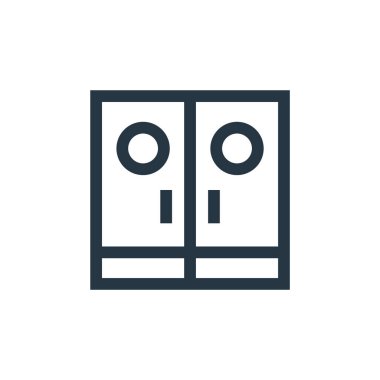 Giriş vektör simgesi. Kurgulanabilir giriş vuruşu. Web ve mobil uygulamalarda, logoda, yazdırma ortamında kullanmak için giriş doğrusal sembolü. İnce çizgili çizim. Vektör izole çizimi.