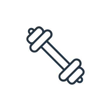 Spor salonu vektör ikonu. Spor salonu felci. İnternet ve mobil uygulamalarda kullanım için spor salonu lineer sembolü, logo, yazdırma medyası. İnce çizgili çizim. Vektör izole çizimi.