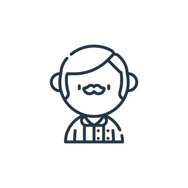 Baba vektör ikonu. Baba inme inmesi. baba doğrusal sembolü web ve mobil uygulamalar, logo, yazdırma medyası için. İnce çizgili çizim. Vektör izole çizimi.