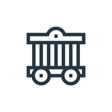 Kafes vektör simgesi. Kafes inmesi. Web ve mobil uygulamalarda kullanmak için kafes doğrusal sembolü, logo, yazdırma medyası. İnce çizgili çizim. Vektör izole çizimi.