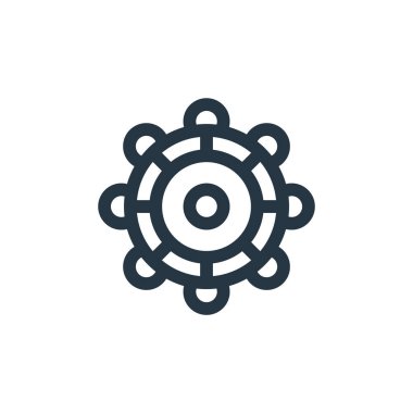 Tef vektör ikonu. Tef, düzenlenebilir felç. İnternet ve mobil uygulamalarda, logoda ve yazılı medyada kullanmak için tef lineer sembolü. İnce çizgili çizim. Vektör izole çizimi.