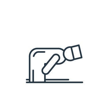 Ruku vektör simgesi. Kurgulanabilir ruku felci. ruku lineer sembolü web ve mobil uygulamalarda, logoda, yazdırma ortamında kullanılır. İnce çizgili çizim. Vektör izole çizimi.