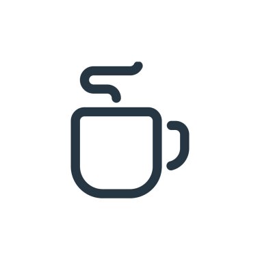 kupa vektör simgesi. kupa kurgulanabilir felç. İnternet ve mobil uygulamalarda kullanmak için kupa lineer sembolü, logo, yazdırma ortamı. İnce çizgili çizim. Vektör izole çizimi.