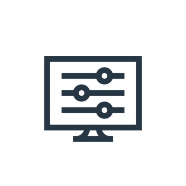 Ayarlama vektör simgesi. Düzeltilebilir felç. Web ve mobil uygulamalarda kullanmak için doğrusal ayarlama sembolü, logo, yazdırma ortamı. İnce çizgili çizim. Vektör izole çizimi.