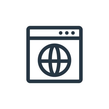 Tarayıcı vektör simgesi. Tarayıcı değiştirilebilir felç. Web ve mobil uygulamalarda kullanmak için tarayıcı lineer sembolü, logo, yazdırma ortamı. İnce çizgili çizim. Vektör izole çizimi.