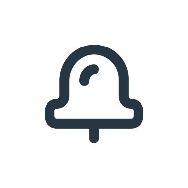 Pin vektör simgesine bas. Düzenlenebilir iğne darbesi. Web ve mobil uygulamalarda kullanmak için pin doğrusal sembolüne basın, logo, yazdırma ortamı. İnce çizgili çizim. Vektör izole çizimi.