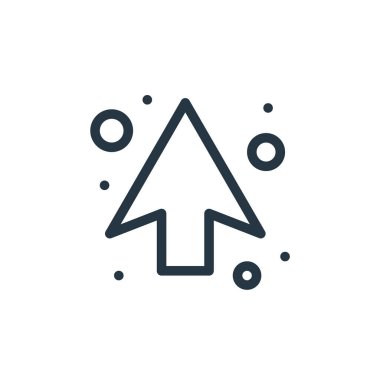 yukarı ok vektör simgesi. Okun yayılabilir vuruşunu arttır. Web ve mobil uygulamalarda kullanmak için ok doğrusal sembolünü yükselt, logo, yazdırma ortamı. İnce çizgili çizim. Vektör izole çizimi.