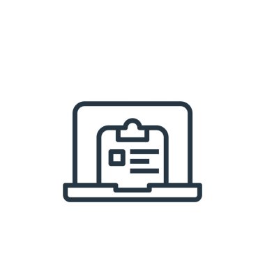 vektör simgesini rapor et. Değiştirilebilir felç raporu. Web ve mobil uygulamalarda kullanmak için doğrusal sembol, logo, yazdırma medyası. İnce çizgili çizim. Vektör izole çizimi.