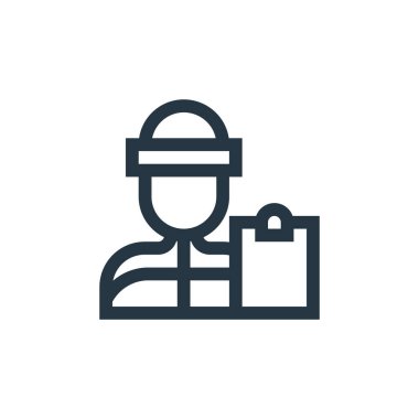 Koç vektör simgesi. Teknik direktör felç geçirdi. Web ve mobil uygulamalarda, logoda ve yazılı medyada kullanım için doğrusal koç sembolü. İnce çizgili çizim. Vektör izole çizimi.