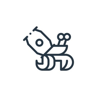 Münzevi yengeç vektör ikonu. Yengeç inme inmesi. İnternette ve mobil uygulamalarda kullanmak için inzivaya çekilmiş yengeç lineer sembolü, logo, yazdırma medyası. İnce çizgili çizim. Vektör izole çizimi.