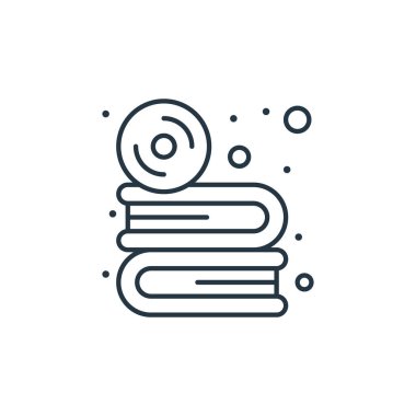 kitap vektör simgesi. İnme inebilir kitaplar. İnternet ve mobil uygulamalarda, logoda, yazılı medyada kullanılacak doğrusal kitap sembolü. İnce çizgili çizim. Vektör izole çizimi.