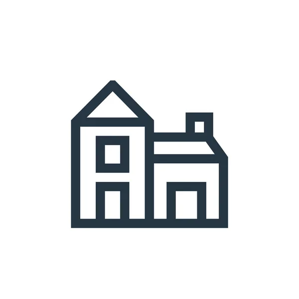 Будинок Вектор Значок Домашній Змінений Інсульт Будинок Лінійний Символ Використання — стоковий вектор