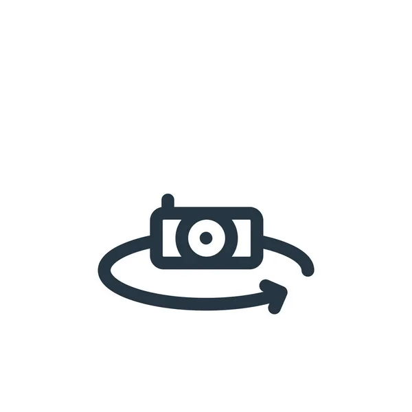 Camera Vector Icon Camera Editable Stroke Camera Linear Symbol Use — Stock Vector