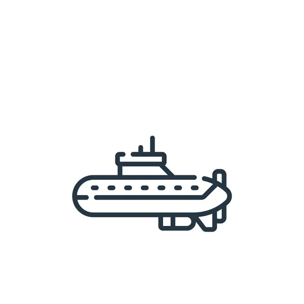 Icono Del Vector Submarino Apoplejía Submarina Editable Símbolo Lineal Submarino — Archivo Imágenes Vectoriales