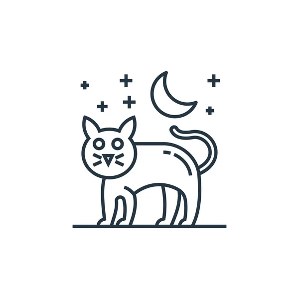 Icona Del Vettore Del Gatto Ictus Modificabile Simbolo Lineare Gatto — Vettoriale Stock