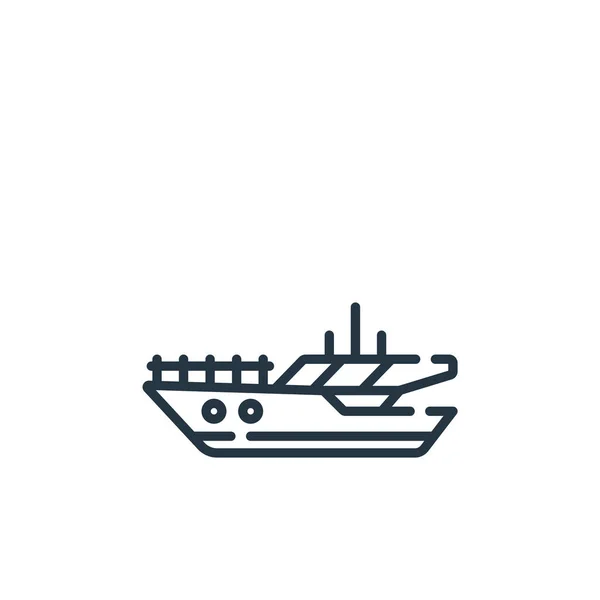 Ícone Vetor Lancha Velocidade Curso Editável Speedboat Símbolo Linear Para — Vetor de Stock