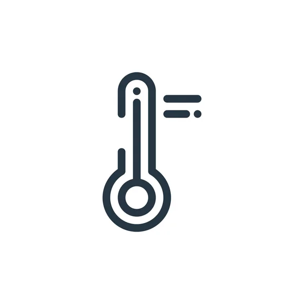 Ícone Vetor Temperatura Temperatura Curso Editável Símbolo Linear Temperatura Para —  Vetores de Stock