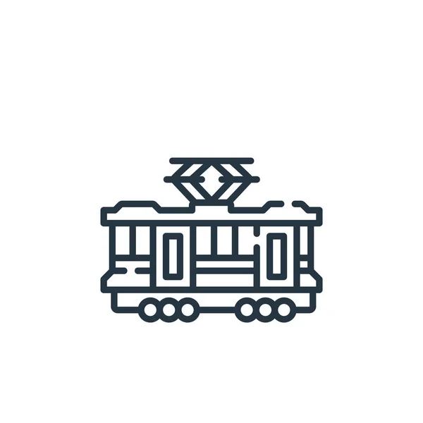 Иконка Трамвая Трамвай Редактируемый Удар Трамвай Линейный Символ Использования Веб — стоковый вектор