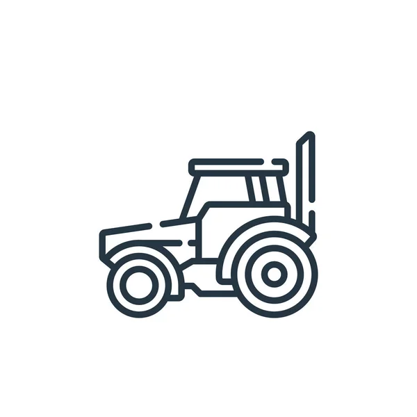 Tractor Vector Icon Tractor Editable Stroke Tractor Linear Symbol Use — Stock Vector