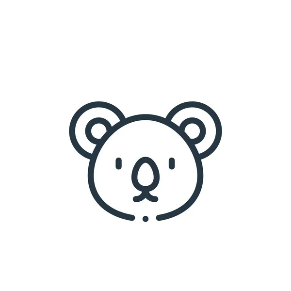 Koala Vector Icon Koala Editable Stroke Koala Linear Symbol Use — Stock Vector