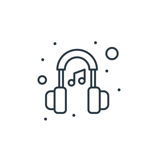 Μουσικό Εικονίδιο Διάνυσμα Ακουστικών Μουσικό Ακουστικό Επεξεργάσιμο Εγκεφαλικό Επεισόδιο Μουσικό — Διανυσματικό Αρχείο