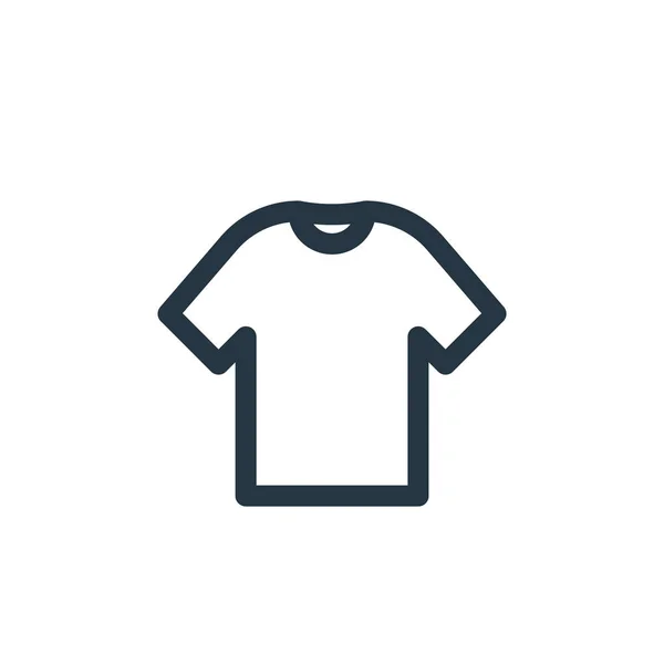 아이콘 셔츠가 에틸렌 스트로크 모바일 앱에서 사용하기 미디어 벡터를 윤곽그리기 — 스톡 벡터