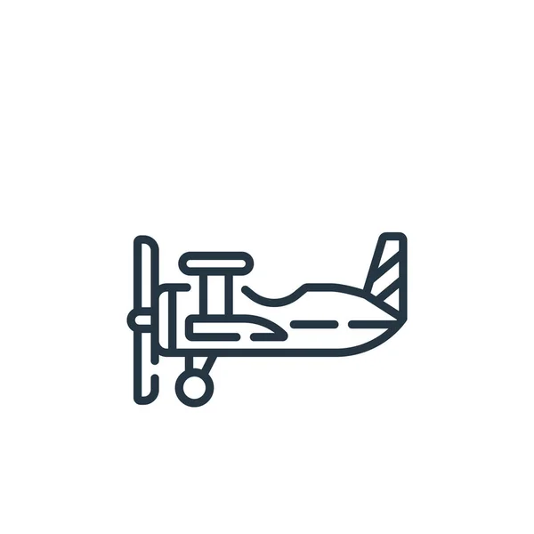 Icône Vecteur Avion Accident Vasculaire Cérébral Modifiable Avion Symbole Linéaire — Image vectorielle