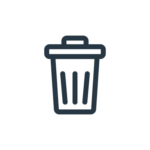 Ícone Vetor Lixo Lixo Curso Editável Lixo Símbolo Linear Para — Vetor de Stock