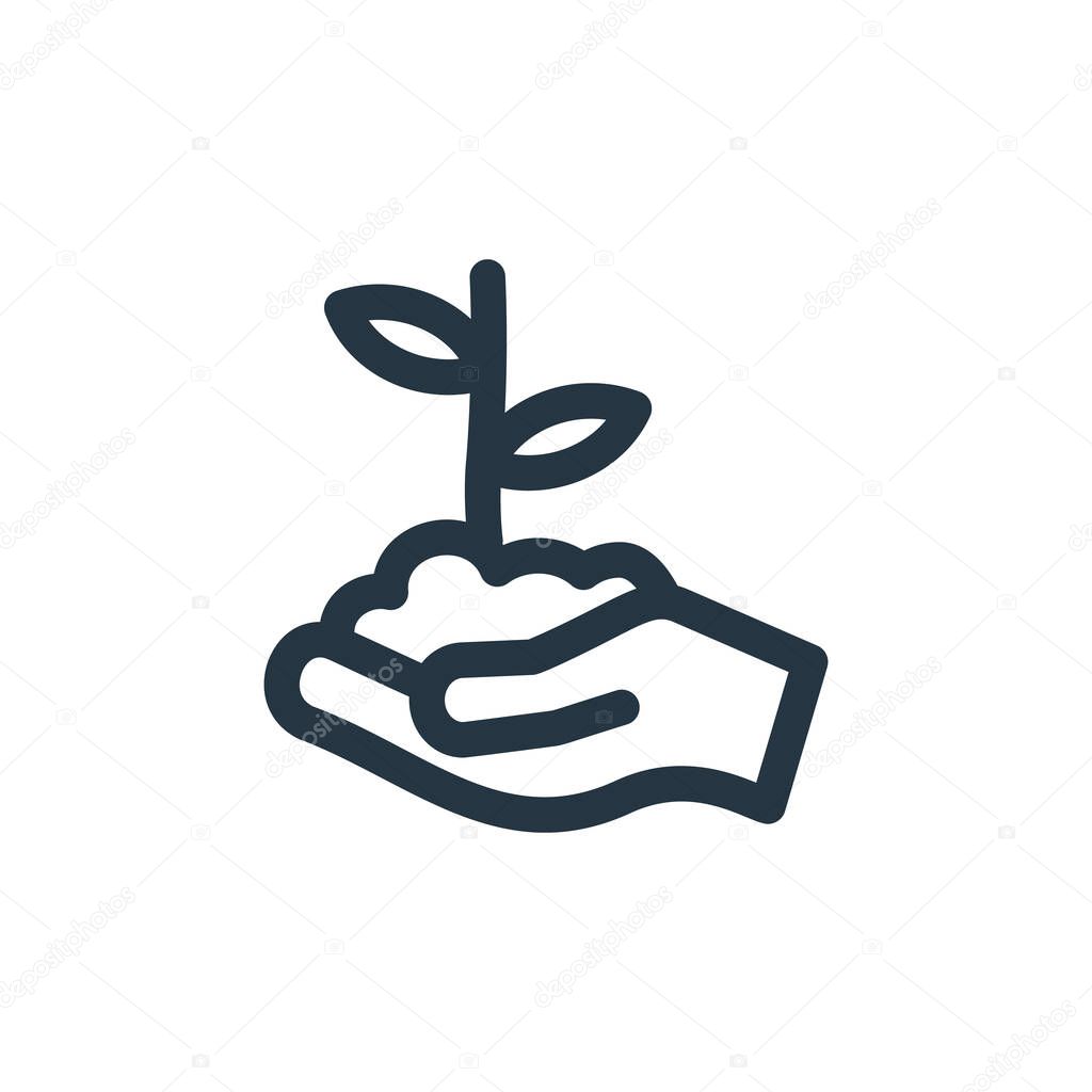 sprout vector icon. sprout editable stroke. sprout linear symbol for use on web and mobile apps, logo, print media. Thin line illustration. Vector isolated outline drawing.