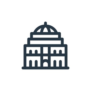 Royal Albert Hall vektör simgesi beyaz arkaplanda izole edildi. Web sitesi tasarımı ve mobil uygulama geliştirme için ince çizgi kraliyet Albert Hall ikonu. İnce çizgi kraliyet Albert Hall ana hat ikon vektörü 