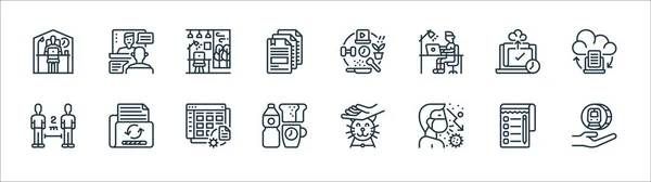 Iconos Línea Inicio Conjunto Lineal Conjunto Línea Vectores Calidad Como — Vector de stock