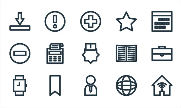 Marketing Business Line Icons Linear Set Quality Vector Line Set — Stock Vector