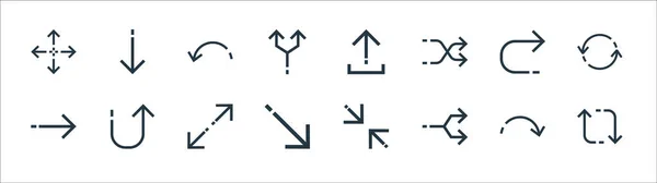 Иконки Линий Стрелок Линейное Множество Набор Векторных Линий Качества Таких — стоковый вектор